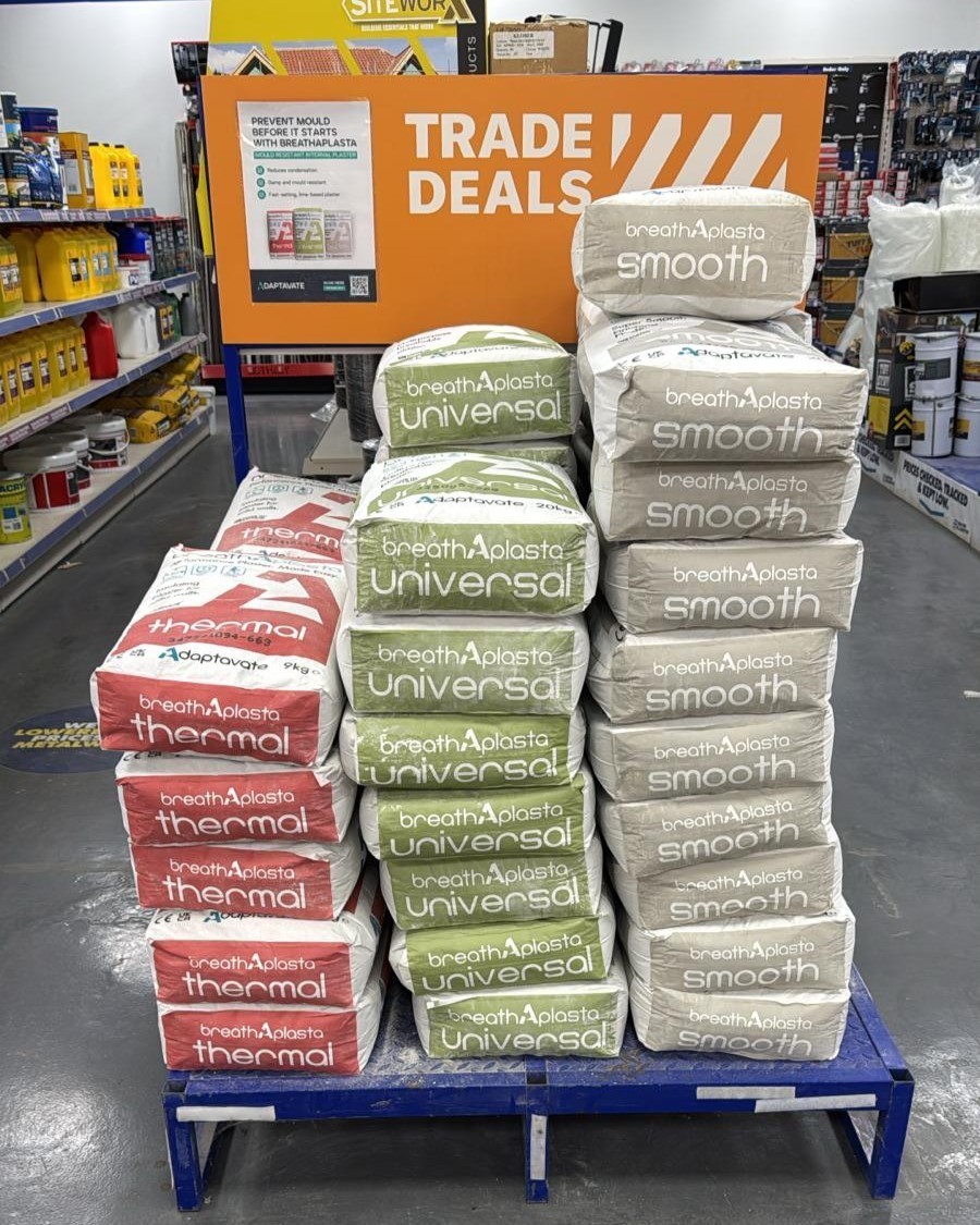 Adaptavate partners with Jewson to bring Breathaplasta to builders nationwide